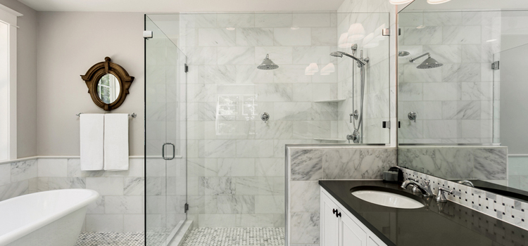 bathroom shower door installation in Castroville
